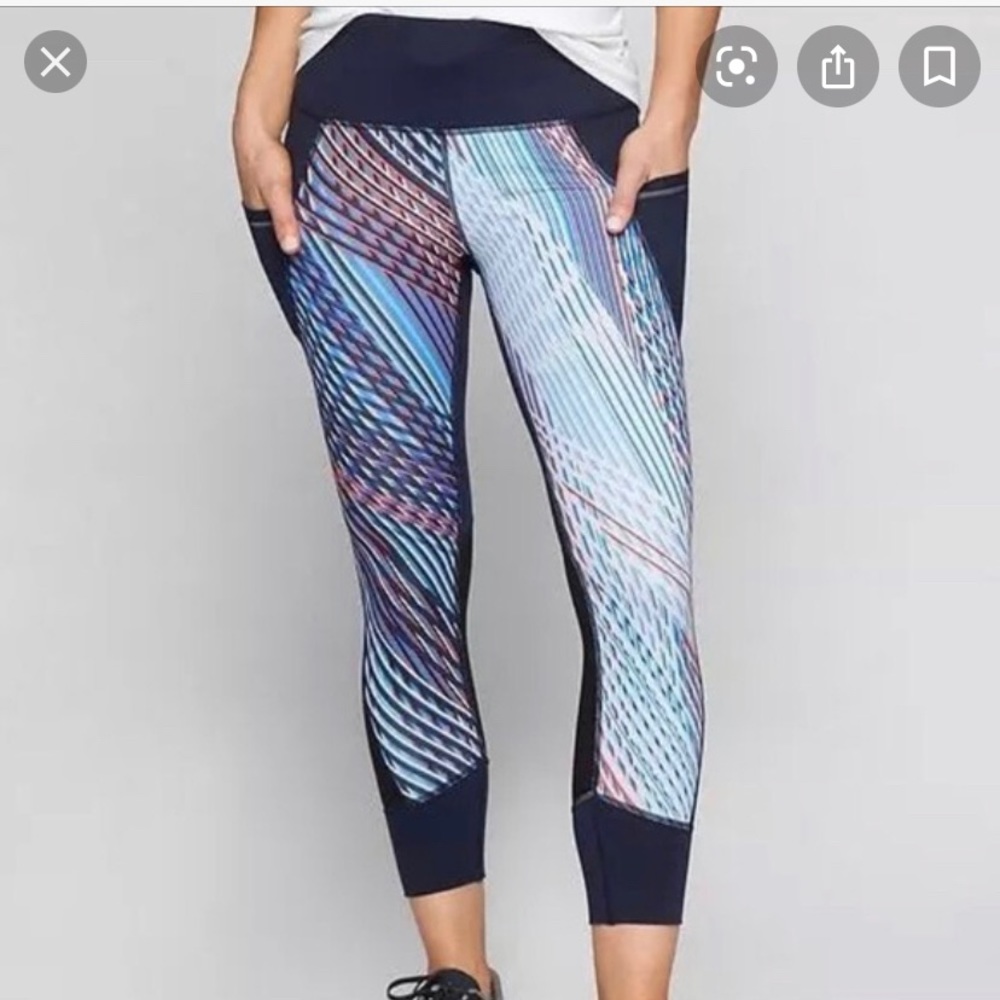 Athleta mosaic relay Capri leggings size X small